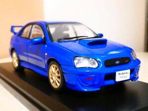 国産 名車コレクション 1/43 スバル インプレッサ WRX STI 2003 青 アシェット 旧車 クラシックカー ミニカー Z