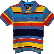 Polo By Ralph Lauren ポロバイラルフローレン 半袖 ポロシャツ トップスボーダー キッズ ベビー服 ブランド_画像1