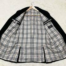 【希少LL（XL)サイズ】バーバリーブラックレーベル テーラードジャケット BURBERRY BLACK LABEL ノバチェック コーデュロイ ブラック_画像6