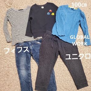 男の子　100㎝　まとめ売り キッズ カットソー ニット 子ども服 ユニクロ 福袋