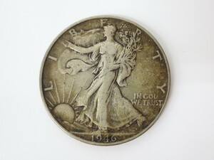 【11-238】 1946年 アメリカ ウォーキングリバティ ハーフダラー銀貨 50セント