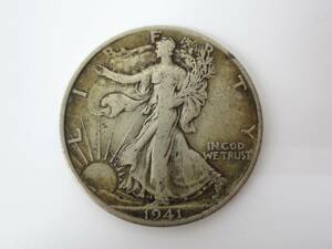 【11-239】 1941年 アメリカ ウォーキングリバティ ハーフダラー銀貨 50セント