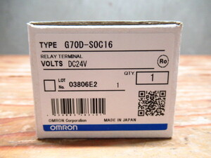 新品未使用 OMRON オムロン リレーターミナル G70D-SOC16 24VDC 管理5Z1029S-A9