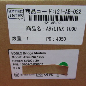 未使用 HYTECINTER ハイテクインター ABiLINX 1000 ブリッジ モデム 管理5R1123F-C6の画像2