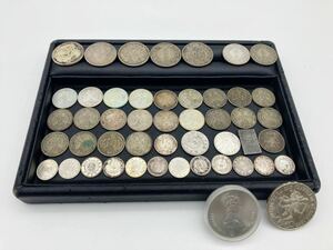 【1円〜】【古銭銀貨まとめ】銀貨 硬貨 コイン 竜 旭 日本古銭約259g おまけ メキシコオリンピック銀貨 モントリオールオリンピック銀貨 