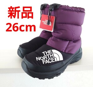 新品タグ付★ THE NORTH FACE Nuptse Down Bootie ザノースフェイス ヌプシダウン ブーティ 26cm ビッグロゴ 撥水 スノーブーツ 国内正規品