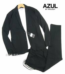 新品 ▲ アズールバイマウジー　AZUL BY MOUSSY　ハイストレッチ イージー セットアップ　L　黒　ブラック　スーツ ジャケット パンツ