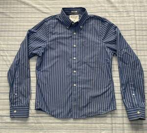 Abercrombie & Fitch Abercrombie & Fitch MUSCLE long sleeve shirt M stripe blue white 