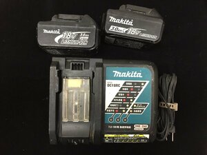 【中古品】makita(マキタ) 7.2v-18v用急速充電器 DC18RC　18v3.0Ahリチウムイオンバッテリー BL1830B BL1830　セット　/ITE4IEI10GQ7