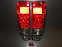 送込 台湾 DEPO製 車検適合 トヨタ ランクル プラド 78 系 リア LED クリスタル スモーク コンビ テールランプ KZJ78G KZJ78W_画像1