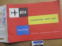 1959　BEA 英国欧州航空【國際路線図】　＊16㌻＊_画像1