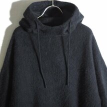 M4350f66　▼ATON エイトン▼　FUR CASHMERE HOODIE カシミヤ プルオーバー ニットパーカー 黒 02 / カシミア レディース 6496173 秋冬_画像2