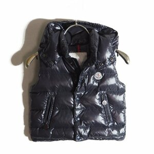 K7424f22　▼MONCLER モンクレール▼　freville キッズ ダウンベスト ネイビー 2A（92）紺 ユニセックス フード付き ダウンジャケット 秋冬