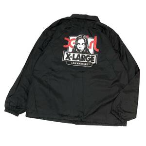 正規品 X-LARGE × X-GIRL エクストラ ラージ×エックスガール 01174520 BOX FACE COACHES JACKE ナイロン コーチジャケットXL ブラック