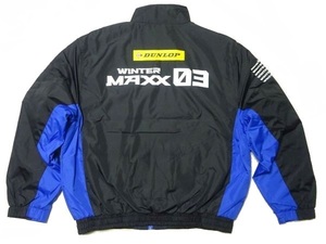 ★新品♪ダンロップ・ウインターマックス★中綿入りブルゾンF/黒青DUNLOP WINTER MAXX 03メンズジャンパージャケット作業着企業物