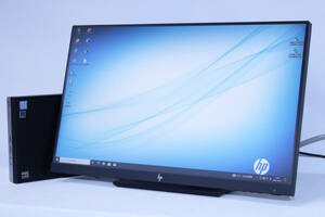 【1円～】超小型PC 23型プロフェッショナル液晶セット！快速&快適 Office2021搭載 HP ProDesk 400 G4 Core i5-8500T 8G 256G Win10