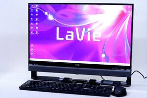 【1円～】Corei7+Office2021搭載！新品SSD換装済！大迫力高音質スピーカー！LAVIE Aio GD247D/C5 i7-5500U RAM16G SSD512G 23.8FHD Win10