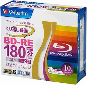 バーベイタムジャパン Japan くり返し録画用 ブルーレイディスク BD-RE 25GB 10枚 ホワイトプリンタブル 片面1層