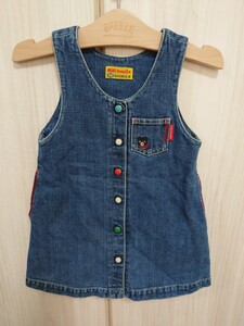 MIKIHOUSE Miki House двойной B Denim One-piece джемпер юбка 90