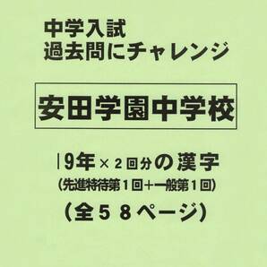【特典付き】安田学園中学校（東京）の１９年分の過去問『漢字の読み・書き』