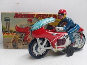野村トーイ RACING CYCLE No.30 ブリキ 1960年代 当時物 日本製 フリクション バイク オートバイ 箱付 雑貨