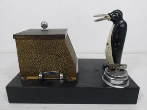 Ronson Penguin Pik-A-Cig Cigarette Dispenser & New Yorker Lighter ビンテージ ペンギン タバコケース ロンソン 雑貨