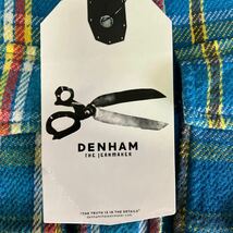 デンハム DENHAM 定価28800円 チェックシャツ 未使用 ネルシャツ XSサイズ メンズ 綿100% 長袖シャツ タータンチェック_画像3