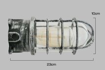 1円～ 売り切り インダストリアル マリンランプ 船舶 工業照明 壁掛け ブラケットライト ヴィンテージ 男前 黒銀 D MR-07_画像7