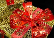 クリスマスLEDイルミネーション グリッター プレゼントボックス3個セット モチーフライト キラキララメ ガーデニング ゴールド 店舗 KR-42_画像5