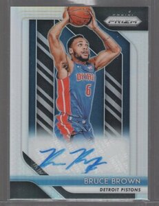 18-19 Panini Prizm Prizms Silver Bruce Brown Auto