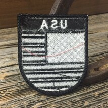 星条旗 USA モノクロ ワッペン ◆ 刺繍 パッチ アメリカ国旗 CAWP96_画像2