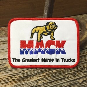送料無料 MACKトラック ロゴ ワッペン ◆ アメ車 ジーエムシー アイロン接着対応 ブルドッグ CAWP085