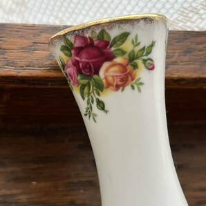 ロイヤルアルバート オールドカントリーローズ 一輪差し Royal Albert Bone China 'Old Country Roses' small vase 英国製の画像3