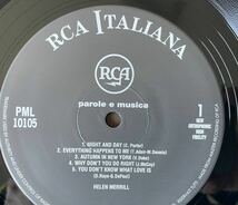【国内版美品・LP】Helen Merrill / parole e musica / ローマのナイト・クラブで　ヘレン・メリル_画像9