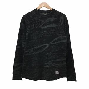 NC177 Back Channel バックチャンネル ワッフル地 長袖 Tシャツ ロンT ロング ティシャツ トップス カットソー メンズ L 緑 黒 日本製