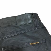 NC179 Nudie Jeans ヌーディージーンズ ストレッチ ブラックデニム ジーンズ Gパン パンツ ボトムス ズボン メンズ W34L32 黒_画像6