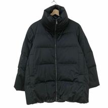 Nm166-48 UNIQLO ユニクロ＋J プラスJ ジルサンダー ダウン 90％ ダウンボリュームジャケット アウター 防寒 ブラック レディース M_画像1