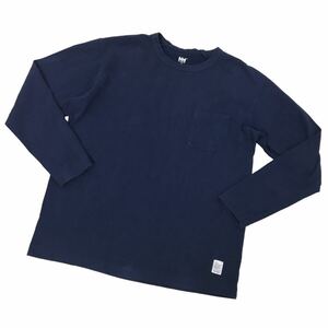 ND159 HELLY HANSEN ヘリーハンセン 長袖 ポケットTシャツ ロングTシャツ ロンT トップス 綿65%他 ネイビー系 メンズ M