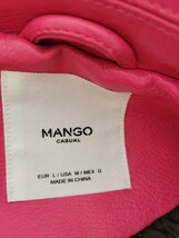 MANGO　 ライダースジャケット EUR/Ｌサイズ 11号　ＵＳＡ/Ｍサイズ ピンク　革ジャン　マンゴー　ダブルライダース　レザーライダース_画像3