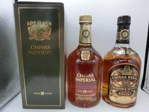 ⑳ウイスキー2箱セット・CHIVAS IMPERIAL 18年・700ml 43%★CＨＩVＡＳ　ＲＥＧＡＬ12年・７００ml・４０％・未開栓、保管品》