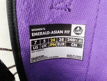 3 BURTON バートン スノーボード ソフト ブーツ EMERALD ASIAN FIT WMS 7 2016 24.0㎝ レディース WOMENS_画像4