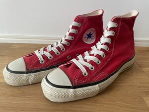 美品80'S USA製 CONVERSEコンバースALL STAR REDオールスターハイカットレッドsize8.5ビンテージチャックテイラーCT70アディクトオリジナル