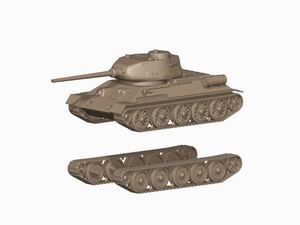 1/144 レジンキット　未塗装　WWⅡ ソ連軍　T-34/85 中戦車 3/4 ワールドタンクミュージアム【同梱可能】231120