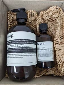 【6385】Aesop イソップ ギフトセット レバレンス ハンドウォッシュ 500ml ポスト プー ドロップス トイレ用消臭 芳香剤 100ml ２点セット