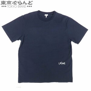 101694671 ロエベ LOEWE ロゴ刺繍 H526Y22J34 ネイビー コットン M 半袖Ｔシャツ メンズ