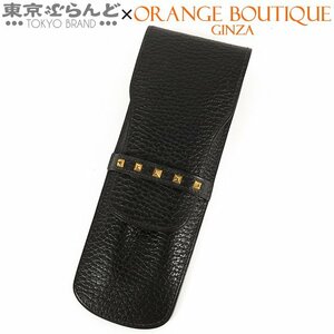 101698013 エルメス HERMES メドール ペンケース 〇L刻印 ブラック ゴールド金具 アルデンヌ ペンケース ユニセックス ヴィンテージ