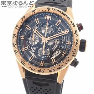 101698939 タグホイヤー TAG HEUER カレラ ホイヤー01 CAR205B.FT6087 K18RG SS ラバー 腕時計 メンズ 自動巻