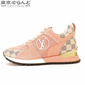 101699162 ルイヴィトン LOUIS VUITTON ランアウェイ・ライン スニーカー ピンク ダミエアズール メッシュ 靴 シューズ 37 レディース