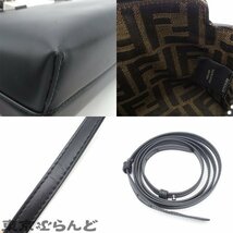 101699469 フェンディ FENDI バイザウェイ ミニ 2WAY 8BS067 ブラック シルバー金具 レザー ショルダーバッグ レディース エンボスロゴ_画像8