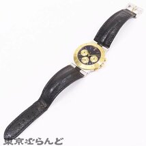 101698972 1円 ブルガリ BVLGARI ディアゴノ スポーツ クロノグラフ CH35SG SS K18YG レザー 黒文字盤 腕時計 メンズ クォーツ 難有_画像2